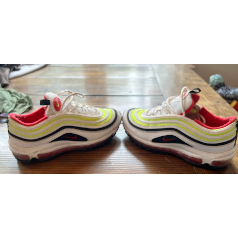 Nike Air Max 97 GS White Volt Pink Blast CJ9978-100 Mens 6 Womens 7.5 - Picture 2 of 6